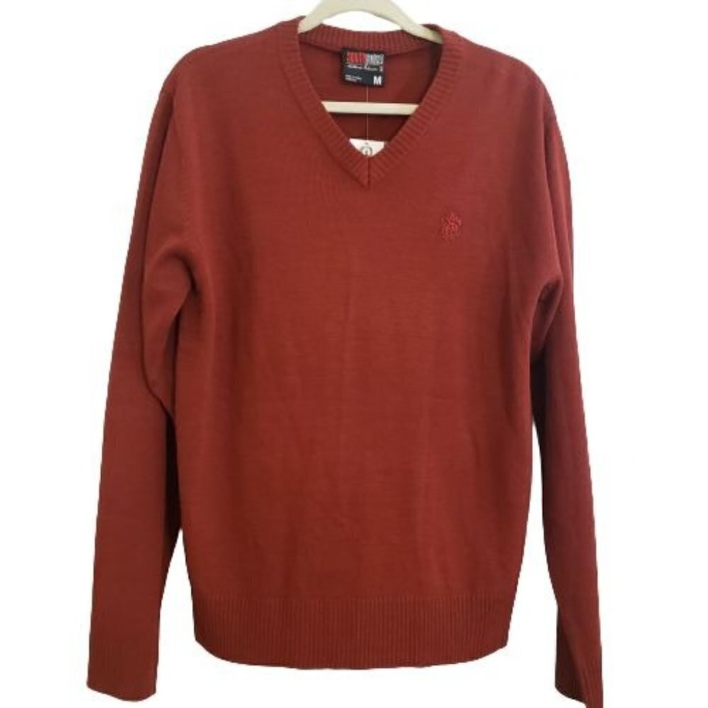 Southpole V-neck burgundy lightweight sweater size M NWT
